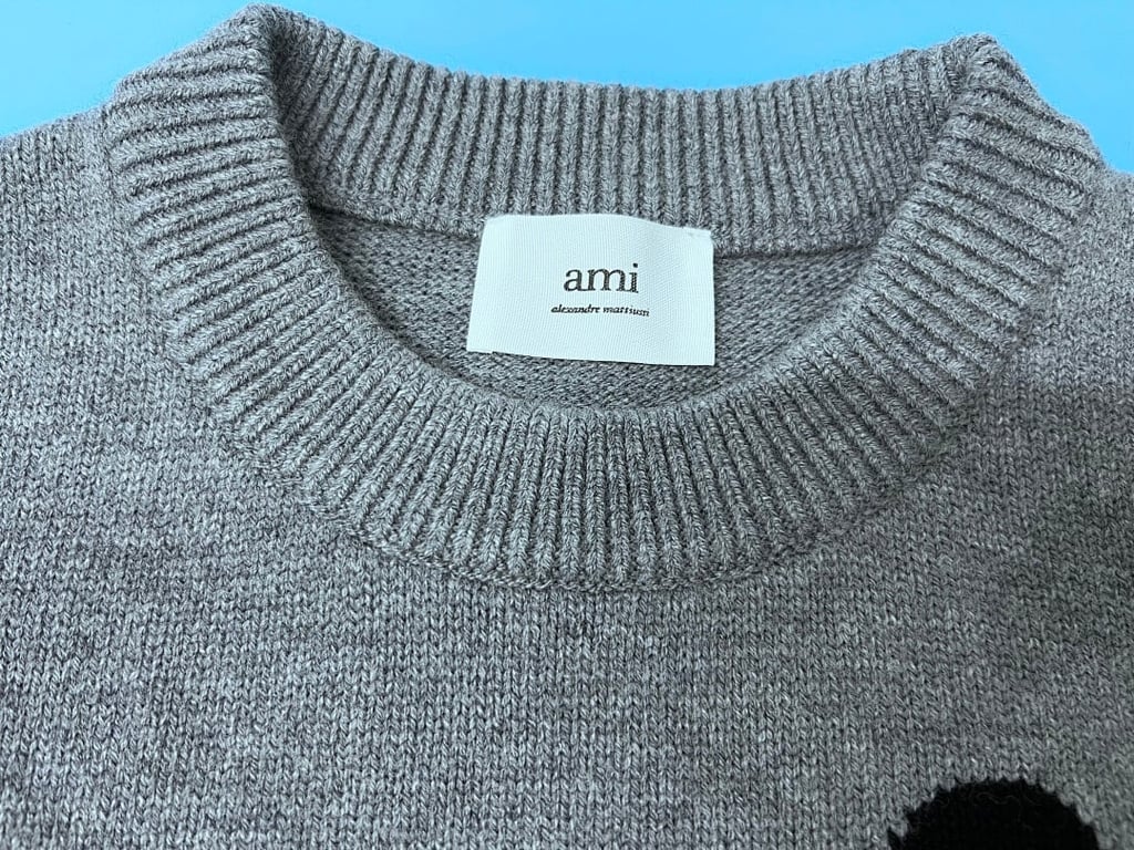 Ami Paris Big Heart Grey Sweater - 18