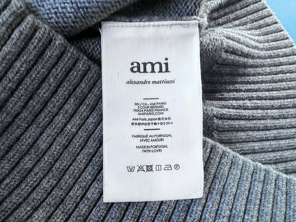 Ami Paris Big Heart Grey Sweater - 33
