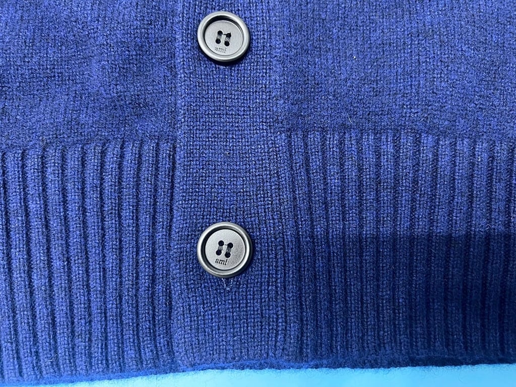 Ami Paris Ami de Coeur Cardigan Navy - 15
