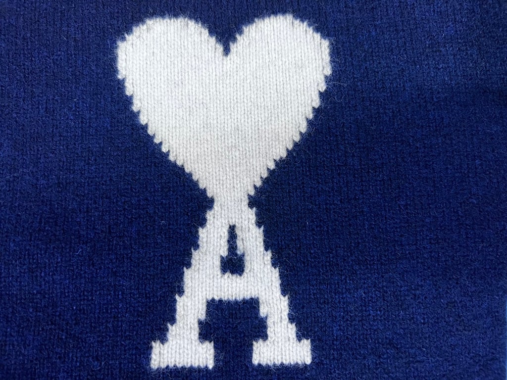Ami Paris Ami de Coeur Cardigan Navy - 17