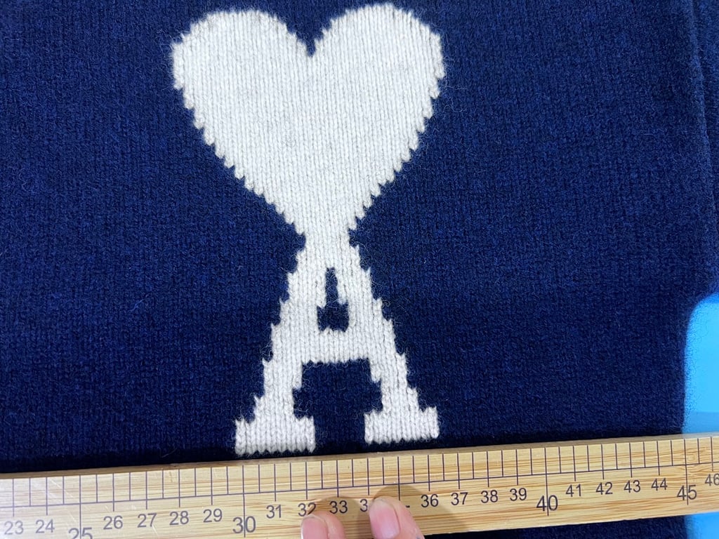 Ami Paris Ami de Coeur Cardigan Navy - 19