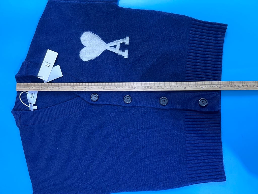 Ami Paris Ami de Coeur Cardigan Navy - 22