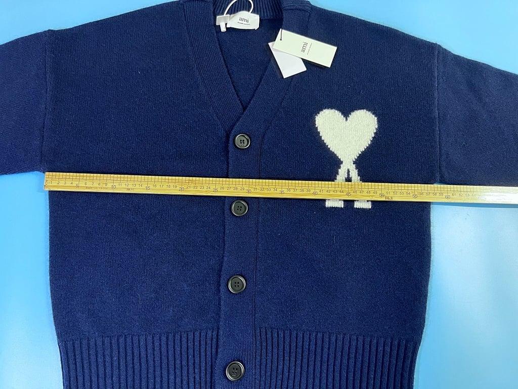 Ami Paris Ami de Coeur Cardigan Navy - 23