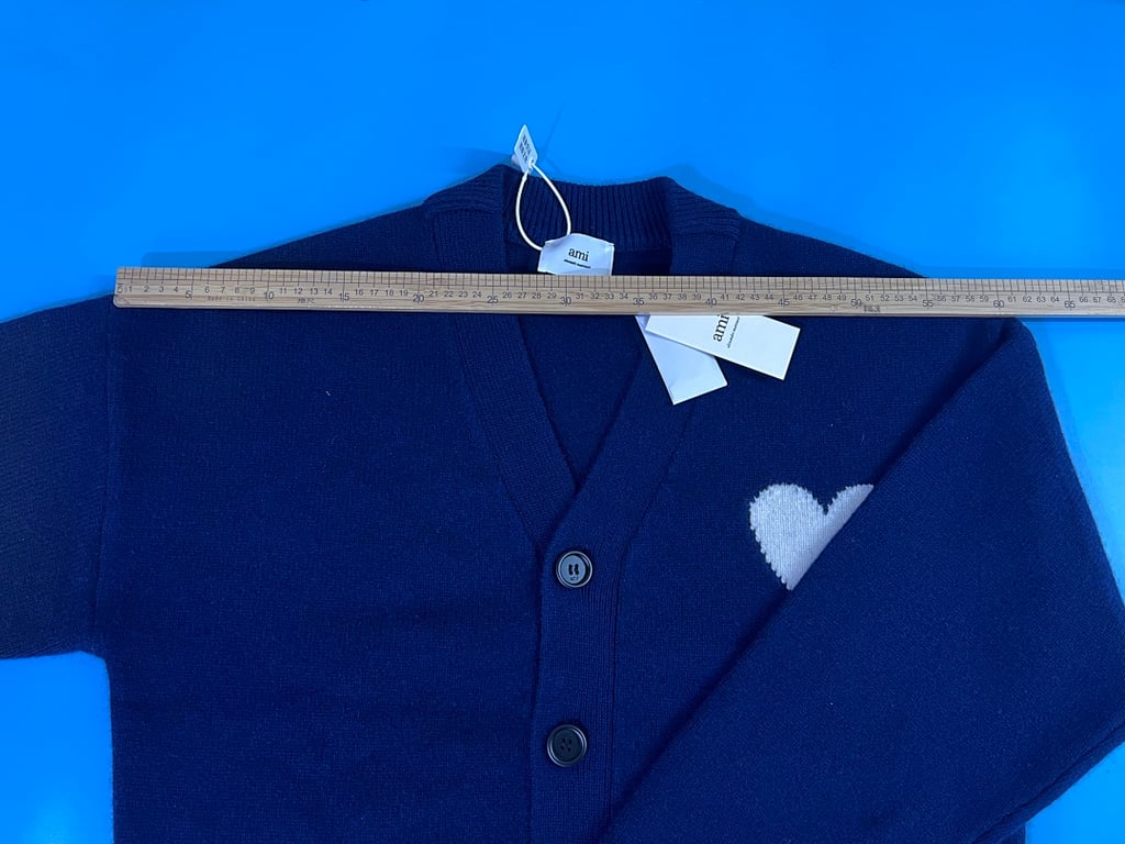 Ami Paris Ami de Coeur Cardigan Navy - 26