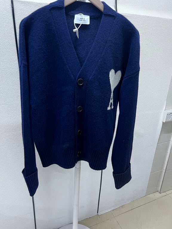 Ami Paris Ami de Coeur Cardigan Navy - 34