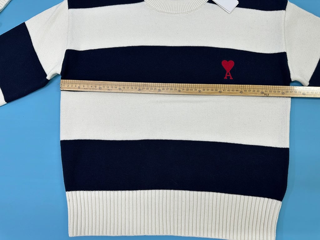 Ami Paris Striped Ami de Coeur Sweater - 13
