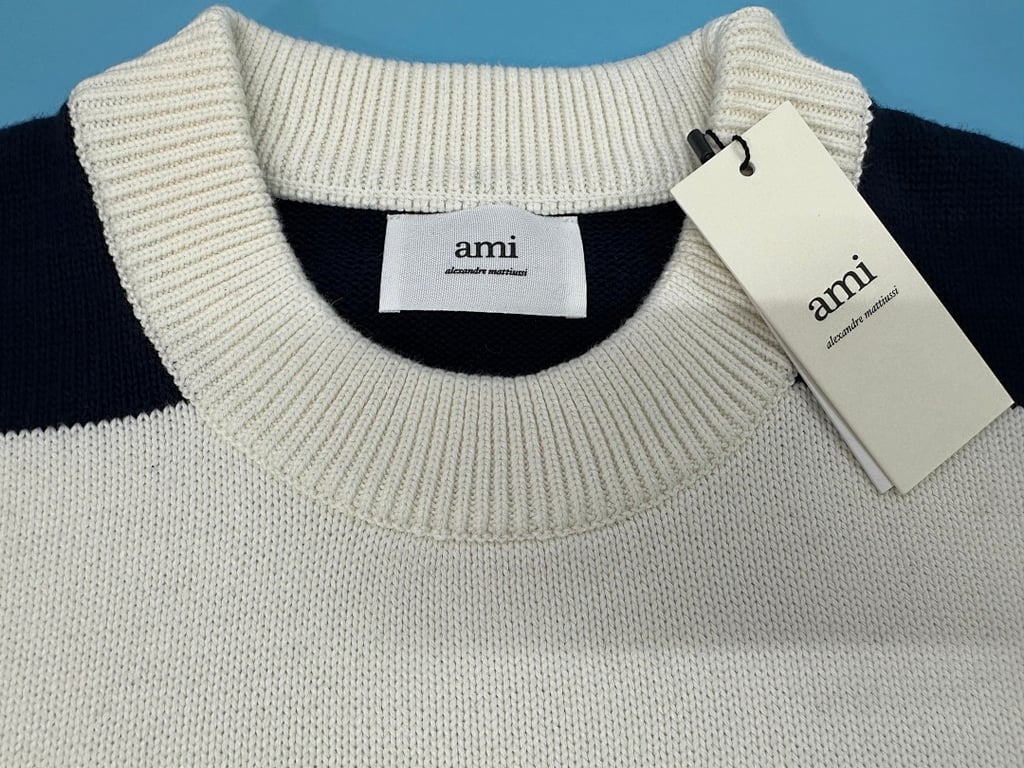 Ami Paris Striped Ami de Coeur Sweater - 17