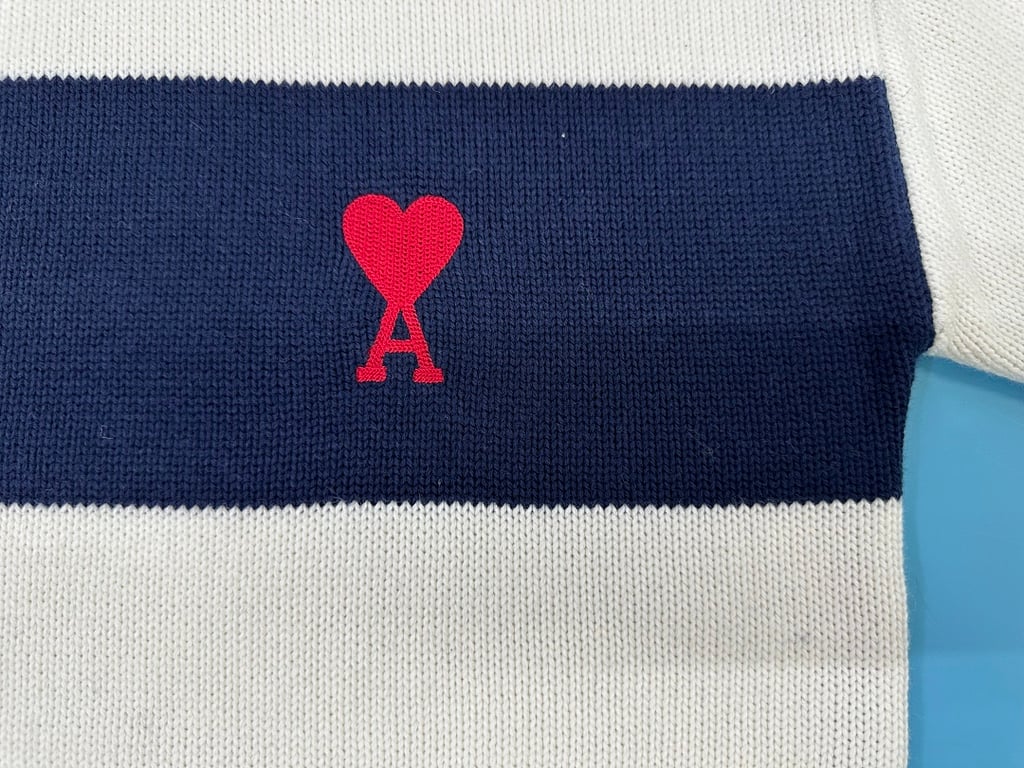 Ami Paris Striped Ami de Coeur Sweater - 18