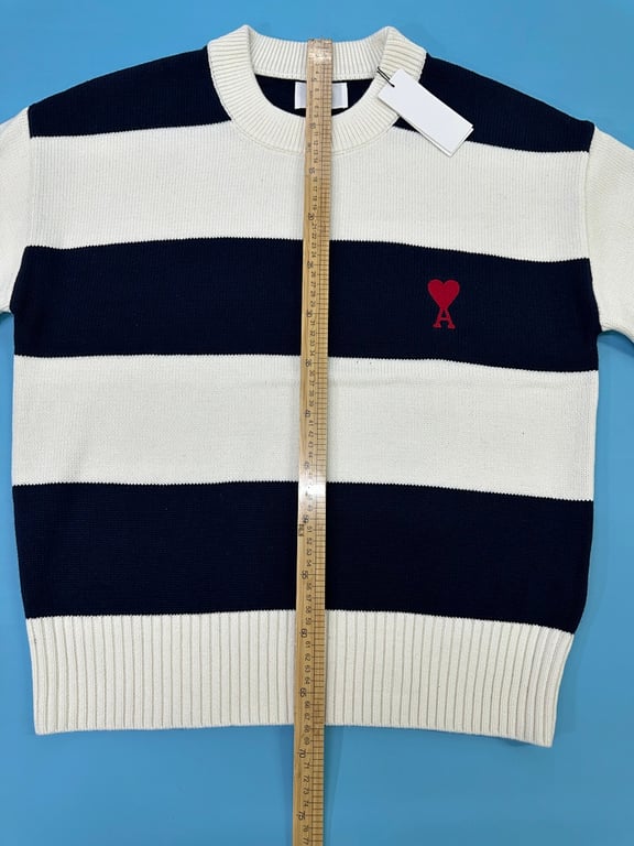 Ami Paris Striped Ami de Coeur Sweater - 21