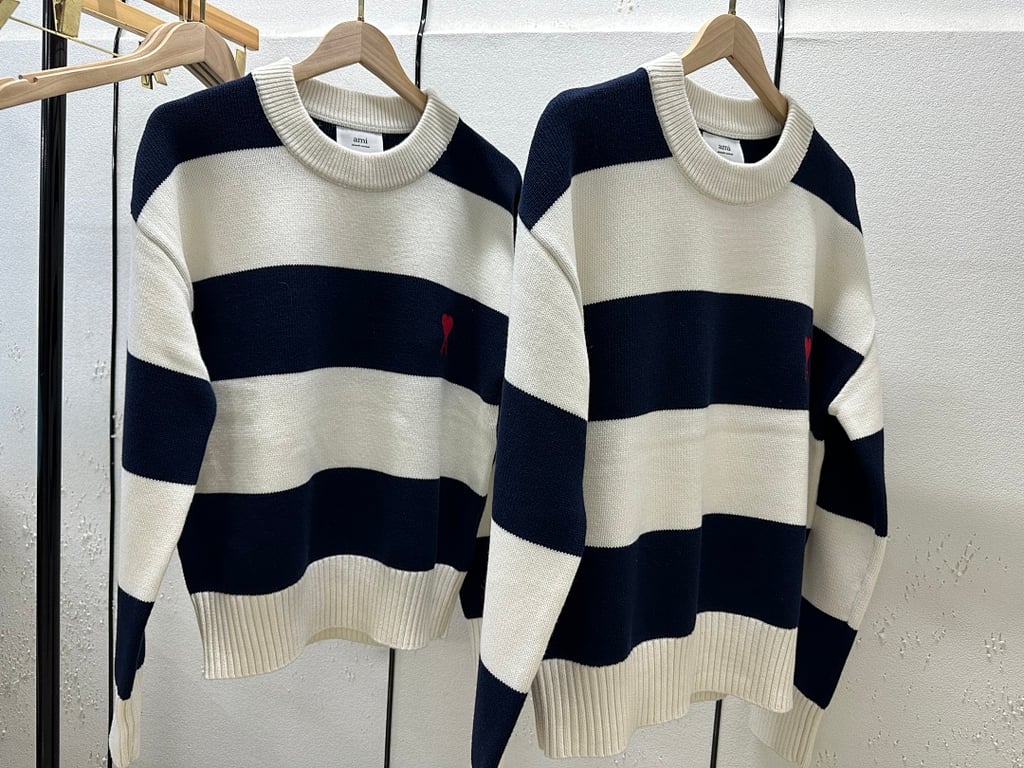 Ami Paris Striped Ami de Coeur Sweater - 26