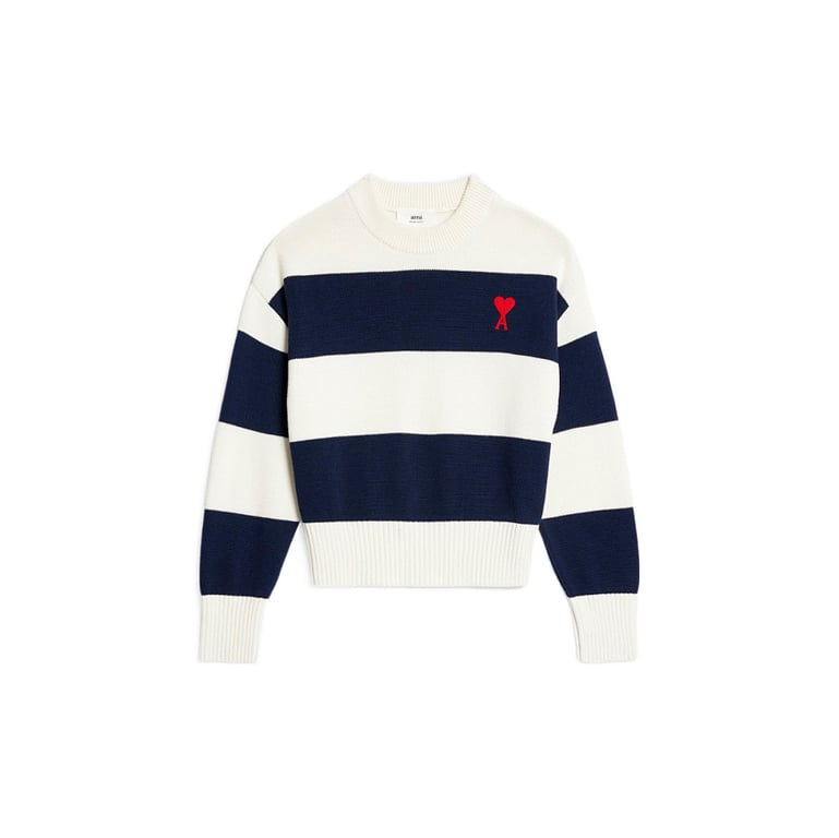 Ami Paris Striped Ami de Coeur Sweater - 6