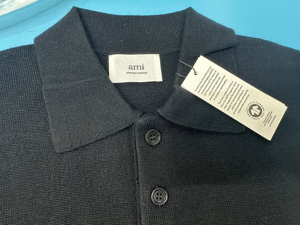 Ami Paris Ami de Coeur Knitted Polo Shirt - 13