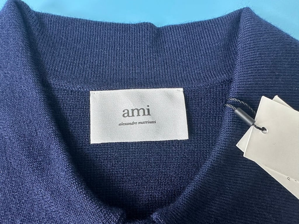 Ami Paris Ami de Coeur Knitted Polo Shirt - 16