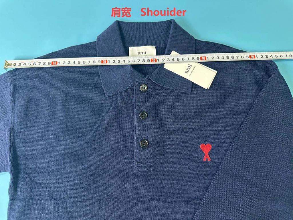 Ami Paris Ami de Coeur Knitted Polo Shirt - 27