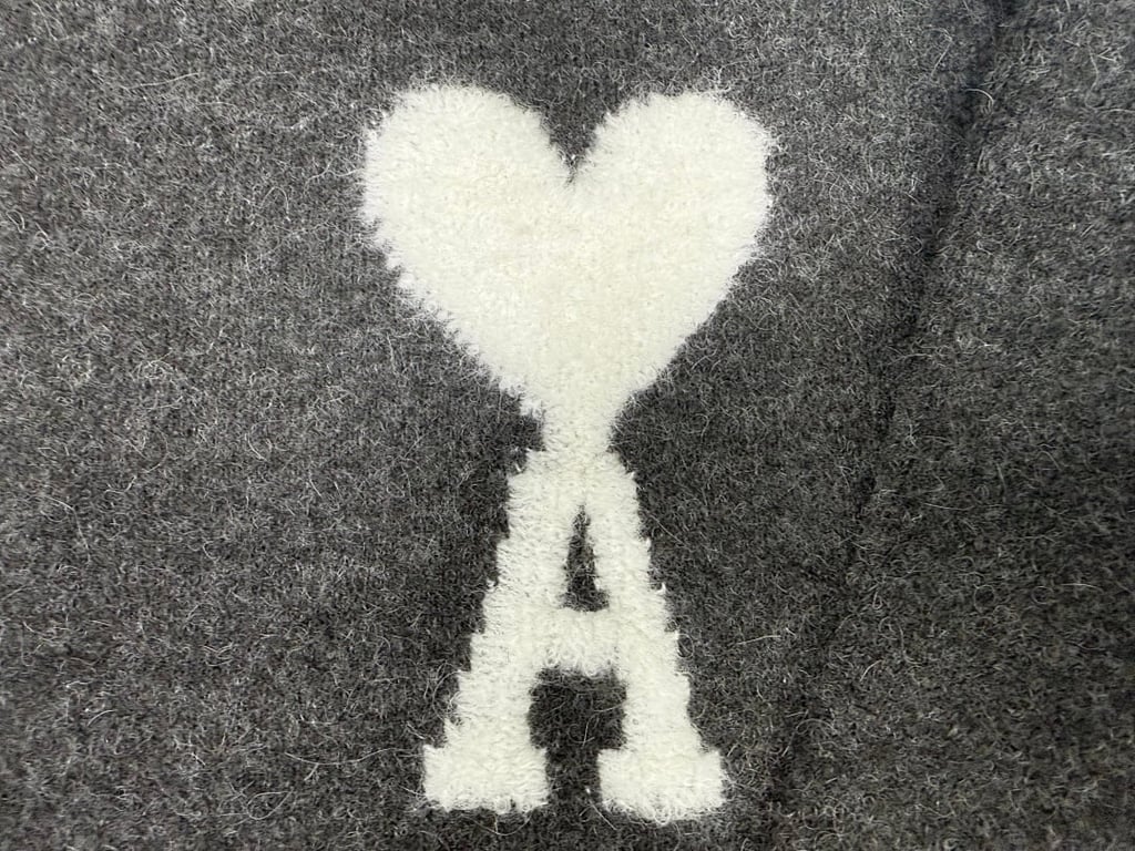 Ami Paris Alpaca Crewneck Sweater Grey - 13