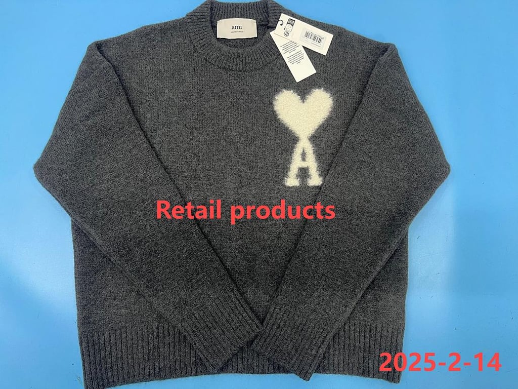 Ami Paris Alpaca Crewneck Sweater Grey - 28