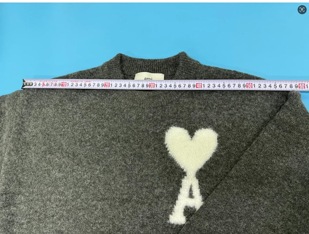 Ami Paris Alpaca Crewneck Sweater Grey - 9