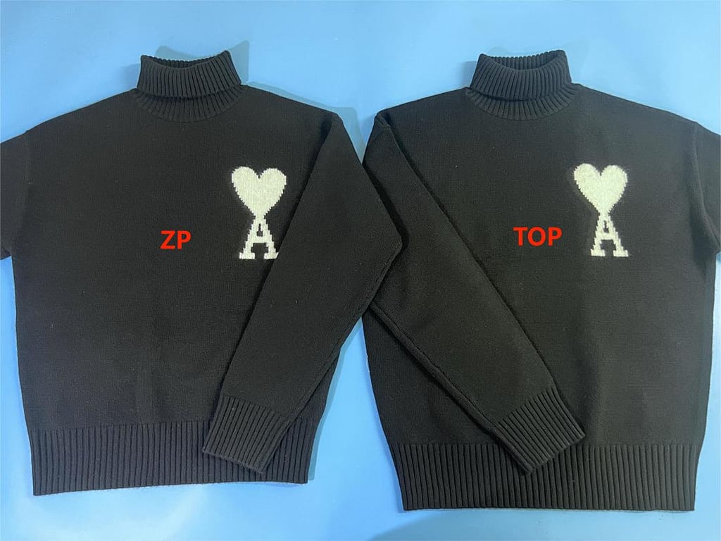 Ami Paris Ami de Coeur Turtleneck Sweater Black - 22