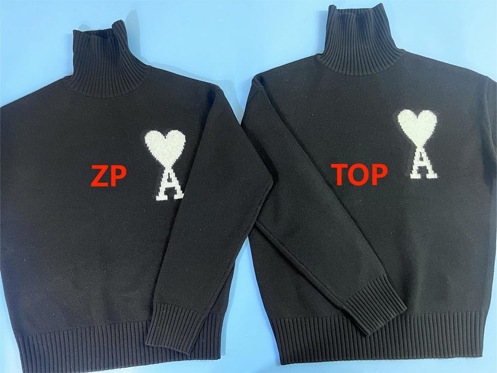 Ami Paris Ami de Coeur Turtleneck Sweater Black - 25