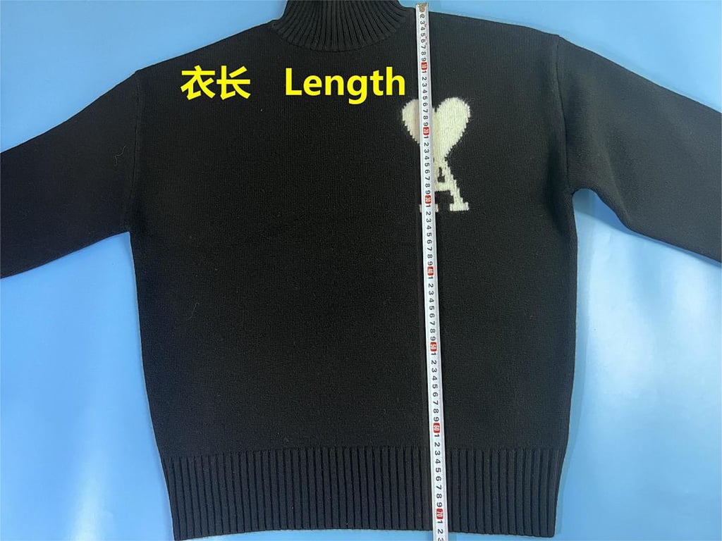 Ami Paris Ami de Coeur Turtleneck Sweater Black - 27