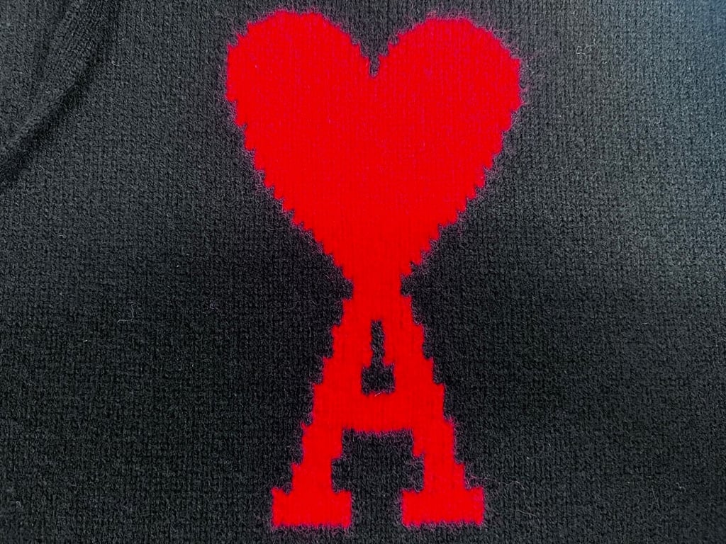 Ami Paris Big Heart Wool Hoodie Black - 13
