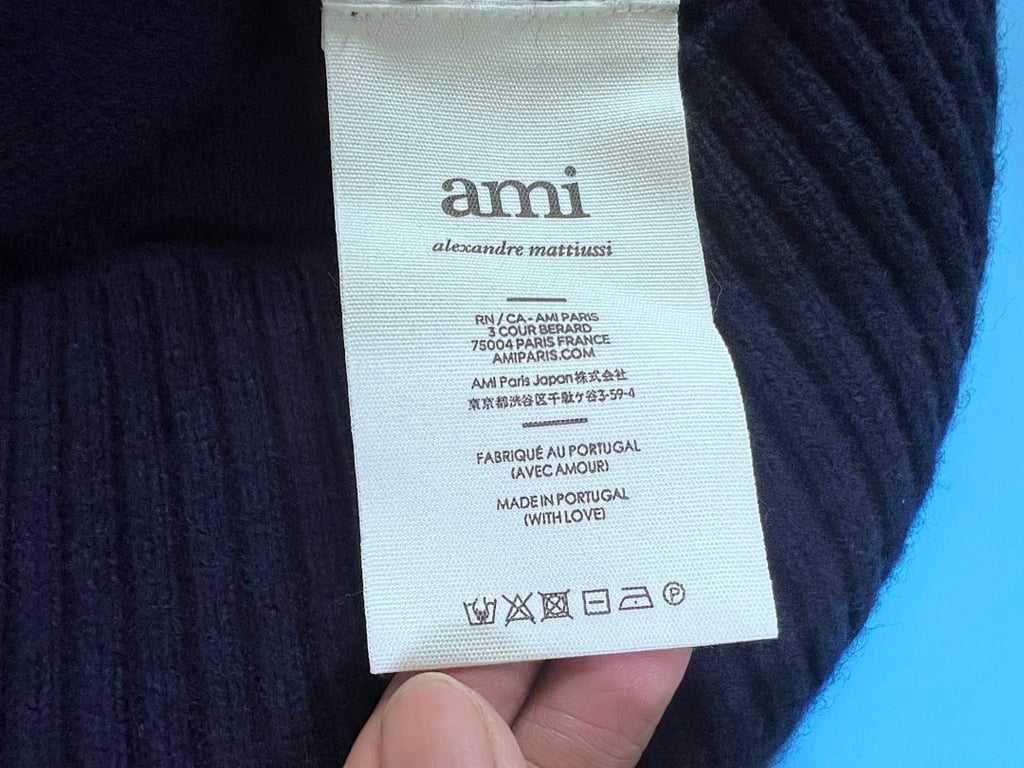Ami Paris Big Heart Wool Hoodie Black - 32