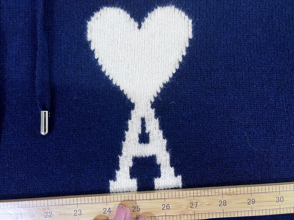 Ami Paris Big Heart Wool Hoodie Black - 34