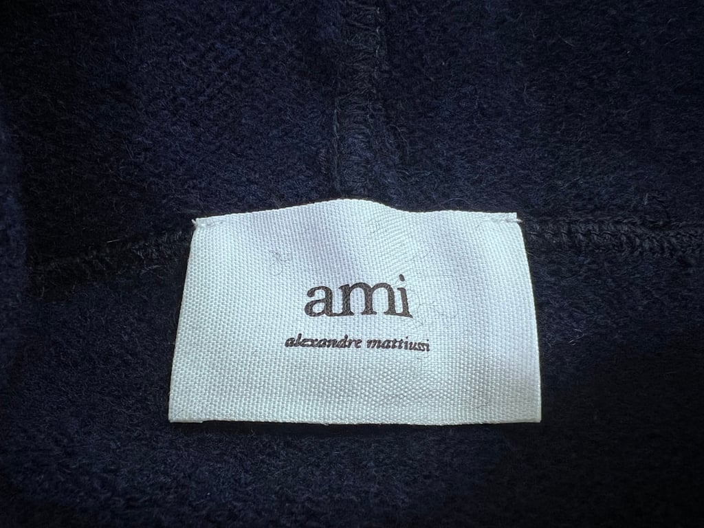 Ami Paris Big Heart Wool Hoodie Black - 42