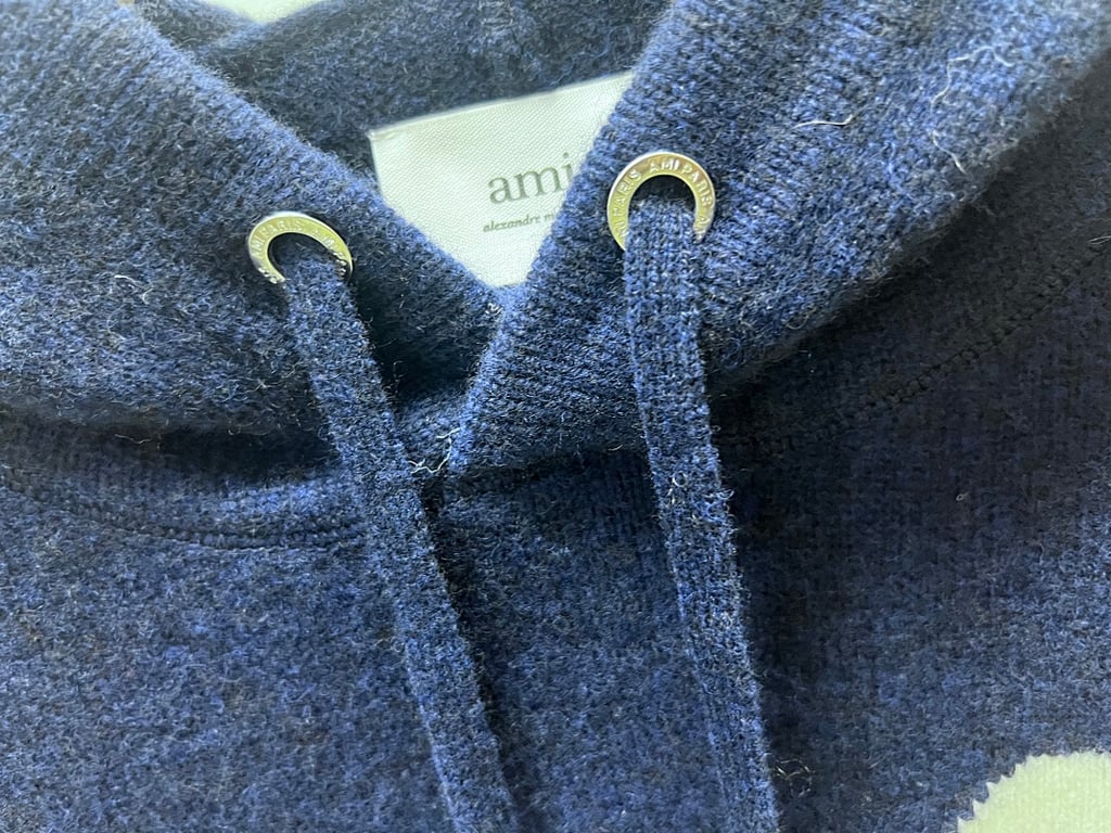 Ami Paris Big Heart Wool Hoodie Black - 44