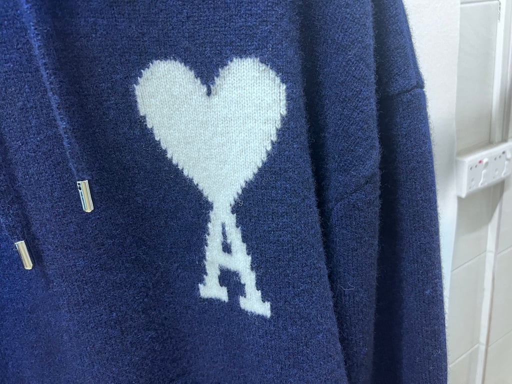 Ami Paris Big Heart Wool Hoodie Black - 45