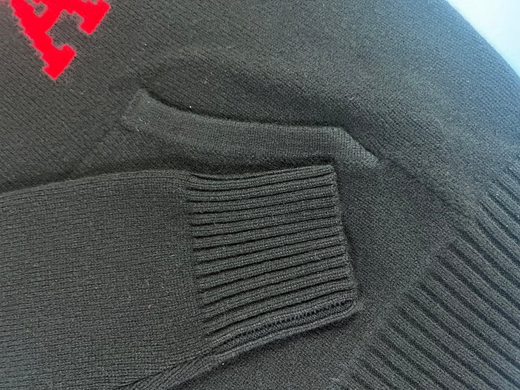 Ami Paris Big Heart Wool Hoodie Black - 5