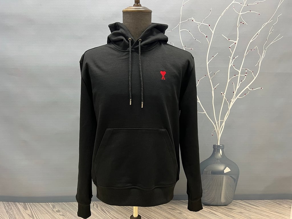 Ami Paris Small Heart Logo Hoodie - 2
