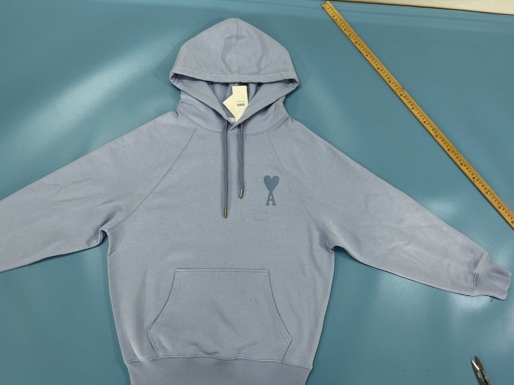 Ami Paris Ami de Coeur Hoodie Light Blue - 12