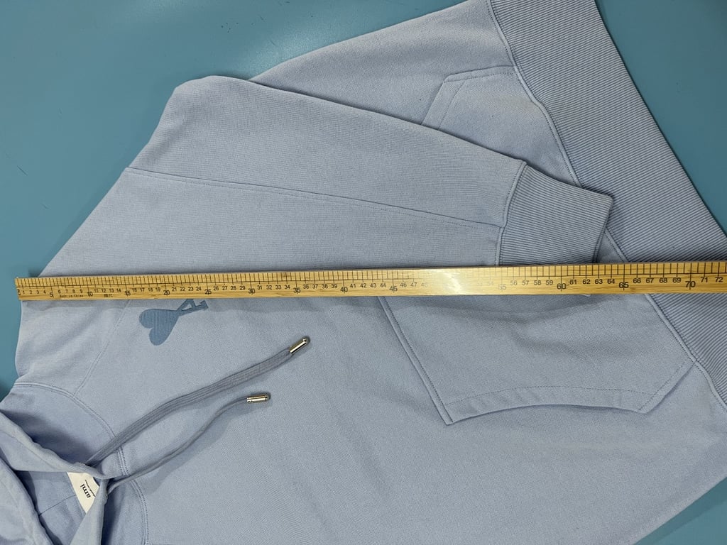 Ami Paris Ami de Coeur Hoodie Light Blue - 13