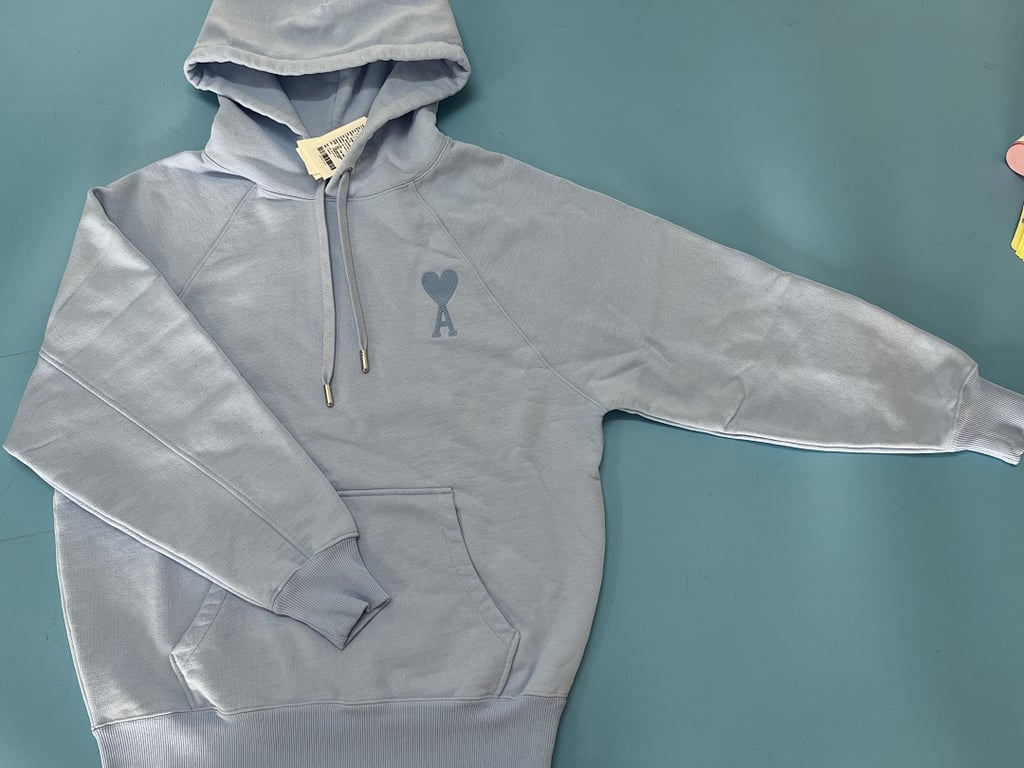 Ami Paris Ami de Coeur Hoodie Light Blue - 23