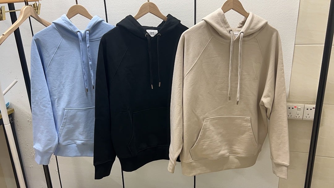 Ami Paris Ami de Coeur Hoodie Light Blue - 5