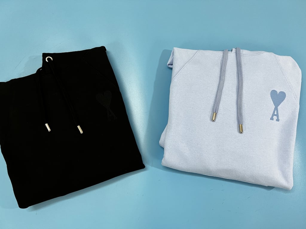 Ami Paris Ami de Coeur Hoodie Light Blue - 52
