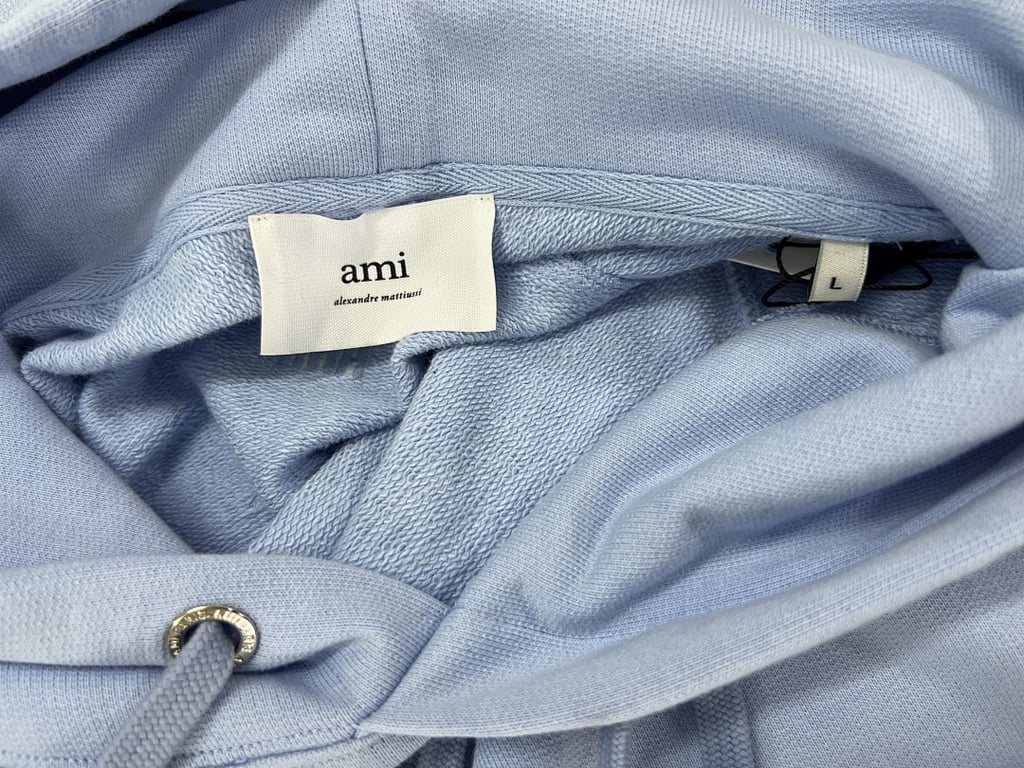 Ami Paris Ami de Coeur Hoodie Light Blue - 8