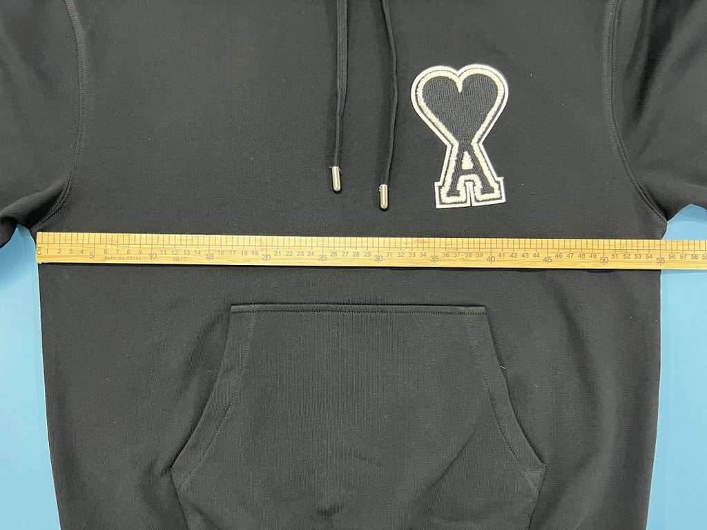 Ami Paris Ami de Coeur 3D Badge Hoodie Black - 26