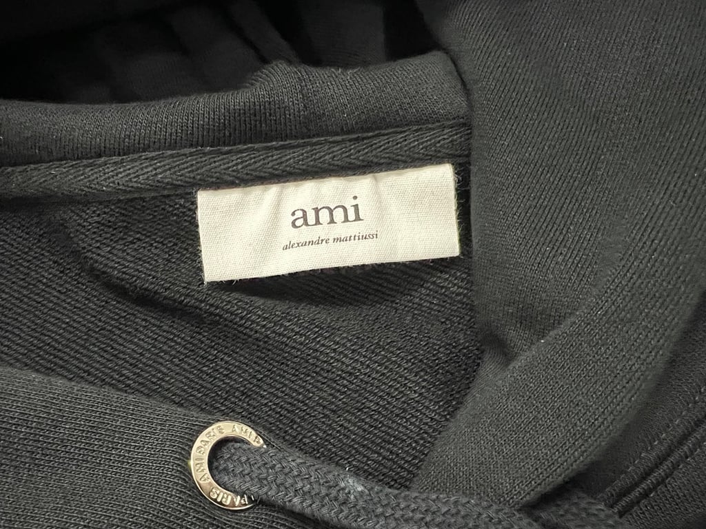 Ami Paris Ami de Coeur 3D Badge Hoodie Black - 29