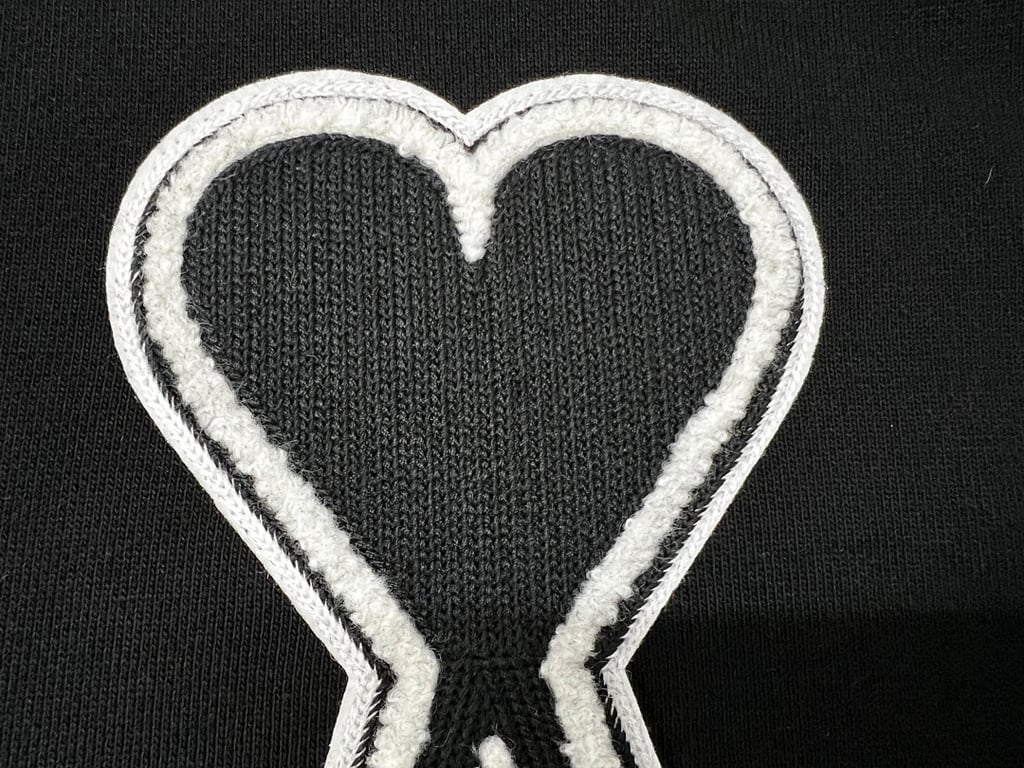 Ami Paris Ami de Coeur 3D Badge Hoodie Black - 31