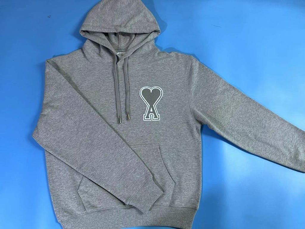 Ami Paris Ami de Coeur 3D Badge Hoodie Black - 34