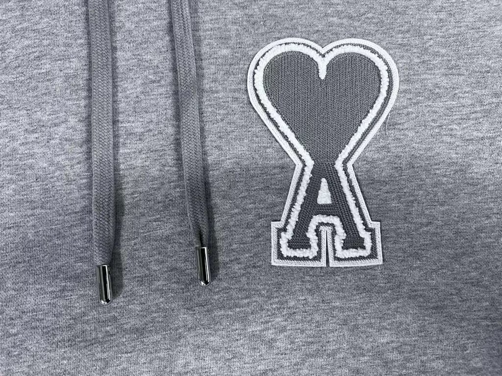 Ami Paris Ami de Coeur 3D Badge Hoodie Black - 37