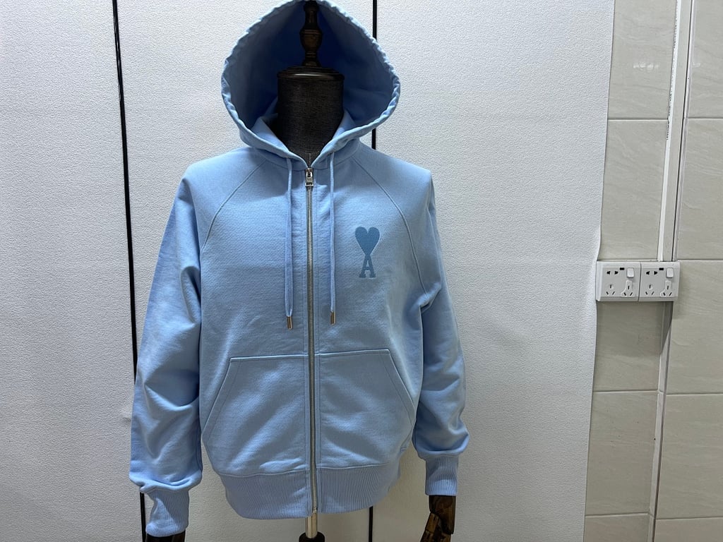 Ami Paris Ami de Coeur Macaron Zip Hoodie - 17