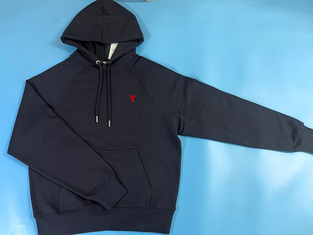 Ami Paris Ami de Coeur Raglan Hoodie - 4