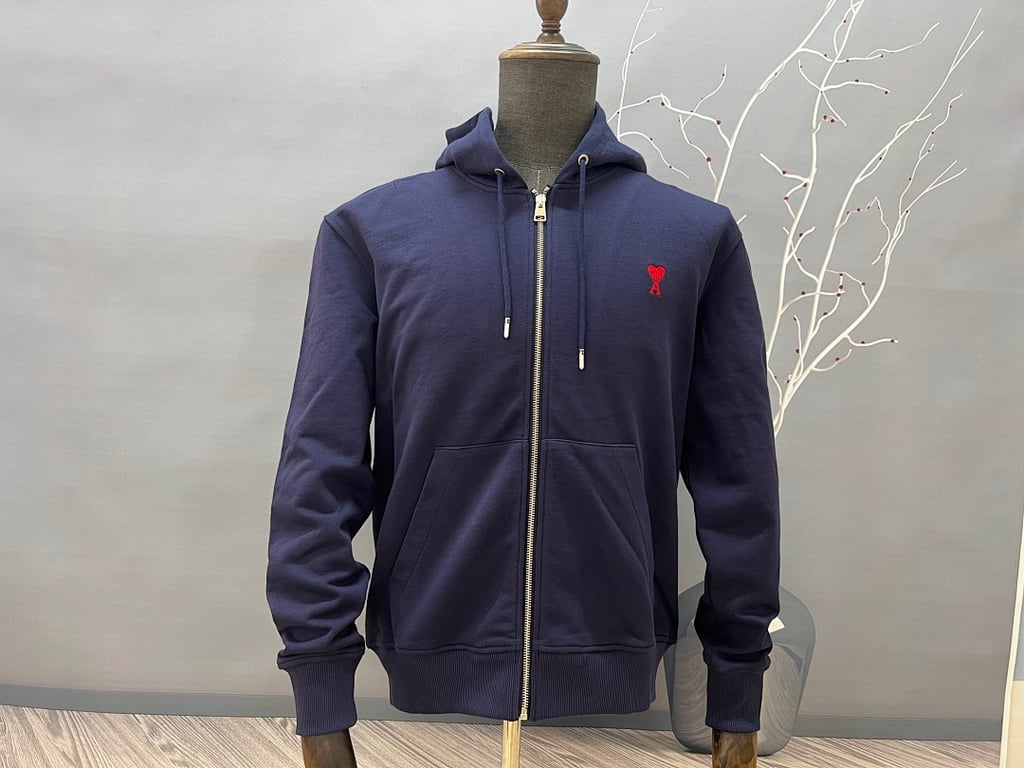 Ami Paris Ami de Coeur Zip Hoodie - 20