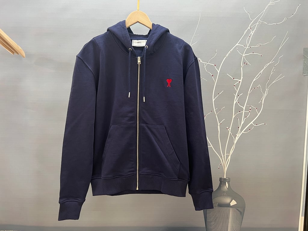 Ami Paris Ami de Coeur Zip Hoodie - 21