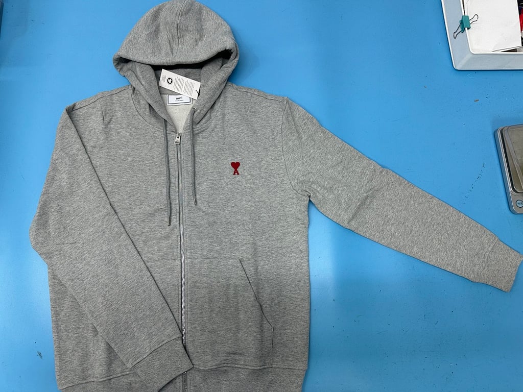 Ami Paris Ami de Coeur Zip Hoodie - 24