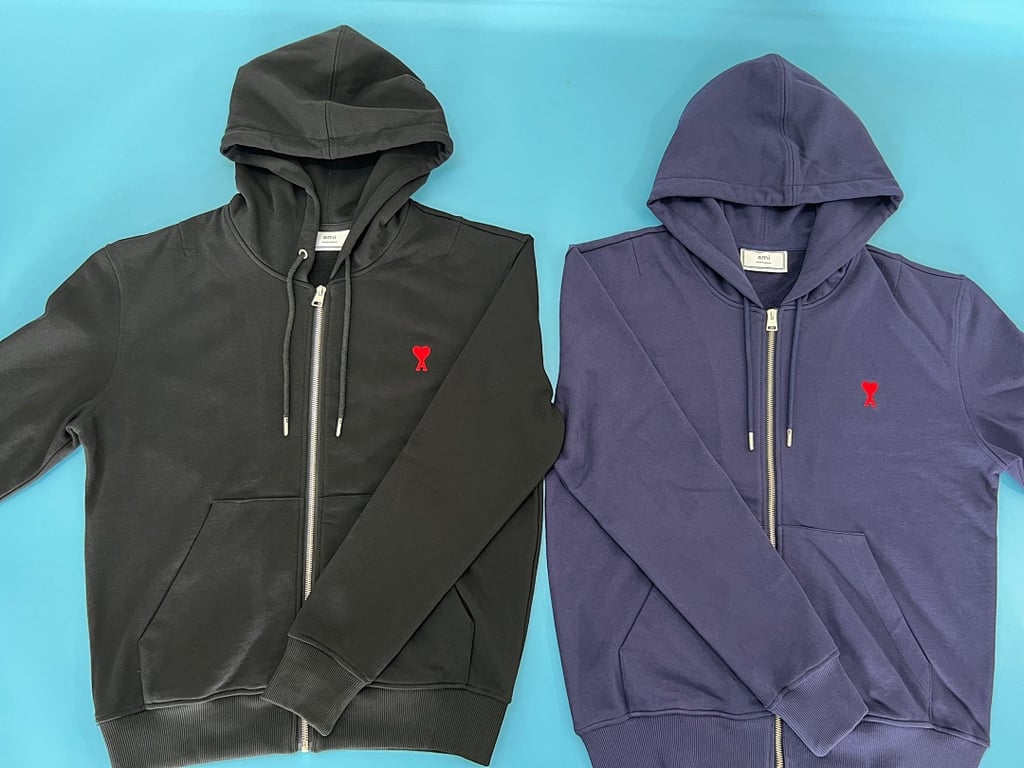 Ami Paris Ami de Coeur Zip Hoodie - 40