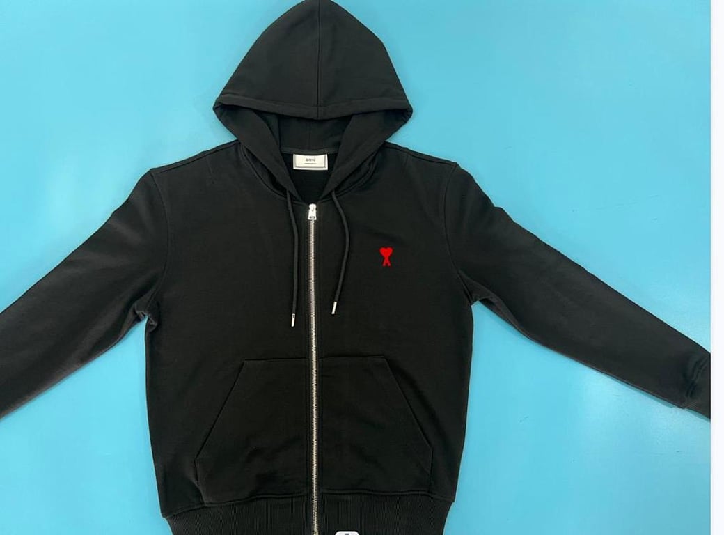 Ami Paris Ami de Coeur Zip Hoodie - 6